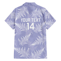New Zealand Silver Fern Rugby Custom Family Matching Off The Shoulder Long Sleeve Dress and Hawaiian Shirt Go Aotearoa Champions Purple Version LT14 - Polynesian Pride