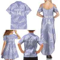 New Zealand Silver Fern Rugby Custom Family Matching Summer Maxi Dress and Hawaiian Shirt Go Aotearoa Champions Purple Version LT14 - Polynesian Pride