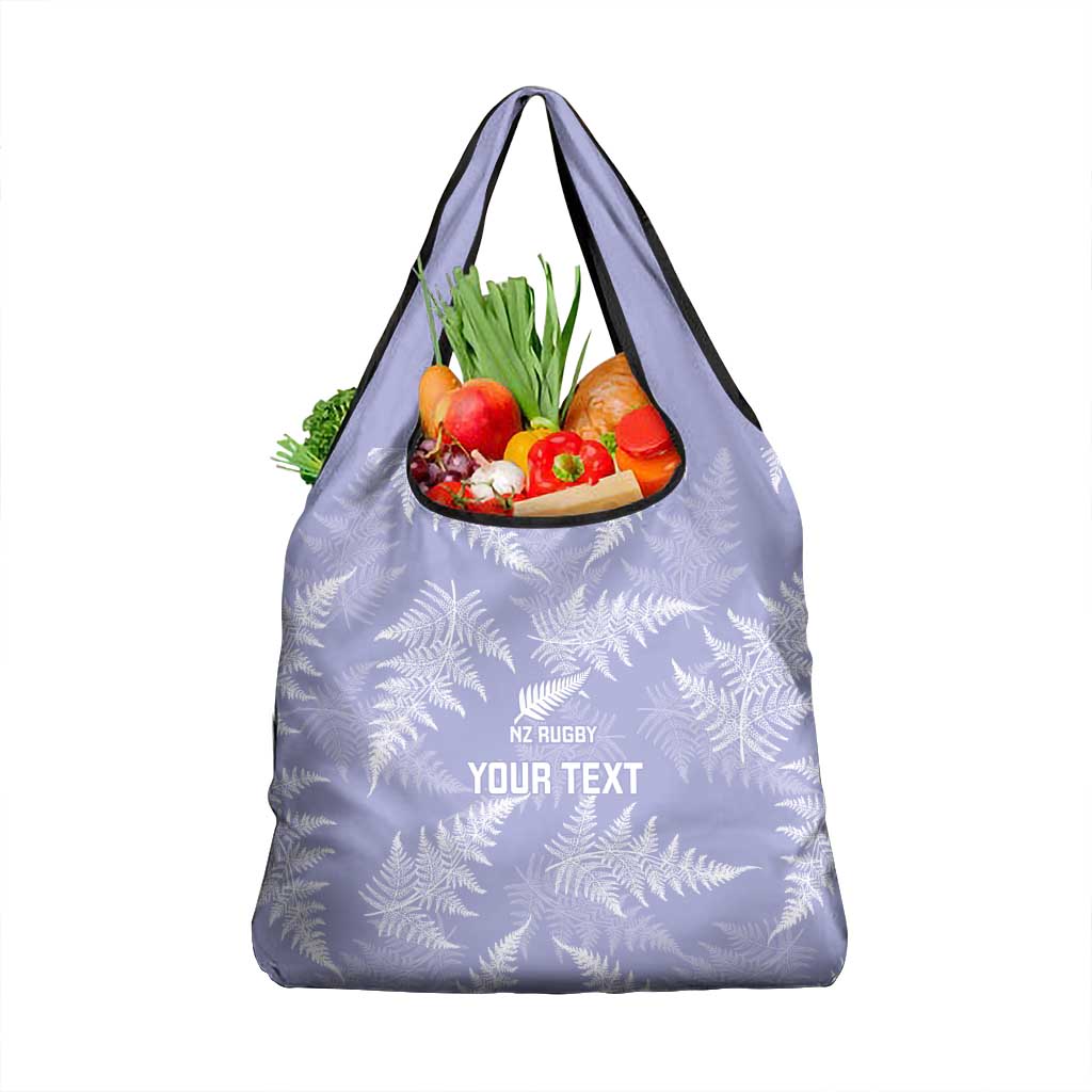 New Zealand Silver Fern Rugby Custom Grocery Bag Go Aotearoa Champions Purple Version - Polynesian Pride
