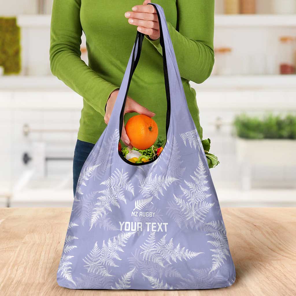 New Zealand Silver Fern Rugby Custom Grocery Bag Go Aotearoa Champions Purple Version LT14 - Polynesian Pride