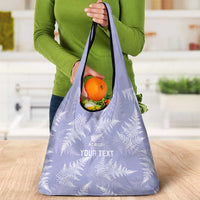 New Zealand Silver Fern Rugby Custom Grocery Bag Go Aotearoa Champions Purple Version LT14 - Polynesian Pride