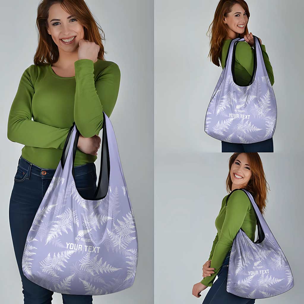 New Zealand Silver Fern Rugby Custom Grocery Bag Go Aotearoa Champions Purple Version LT14 - Polynesian Pride