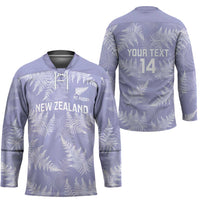 New Zealand Silver Fern Rugby Custom Hockey Jersey Go Aotearoa Champions Purple Version LT14 - Polynesian Pride