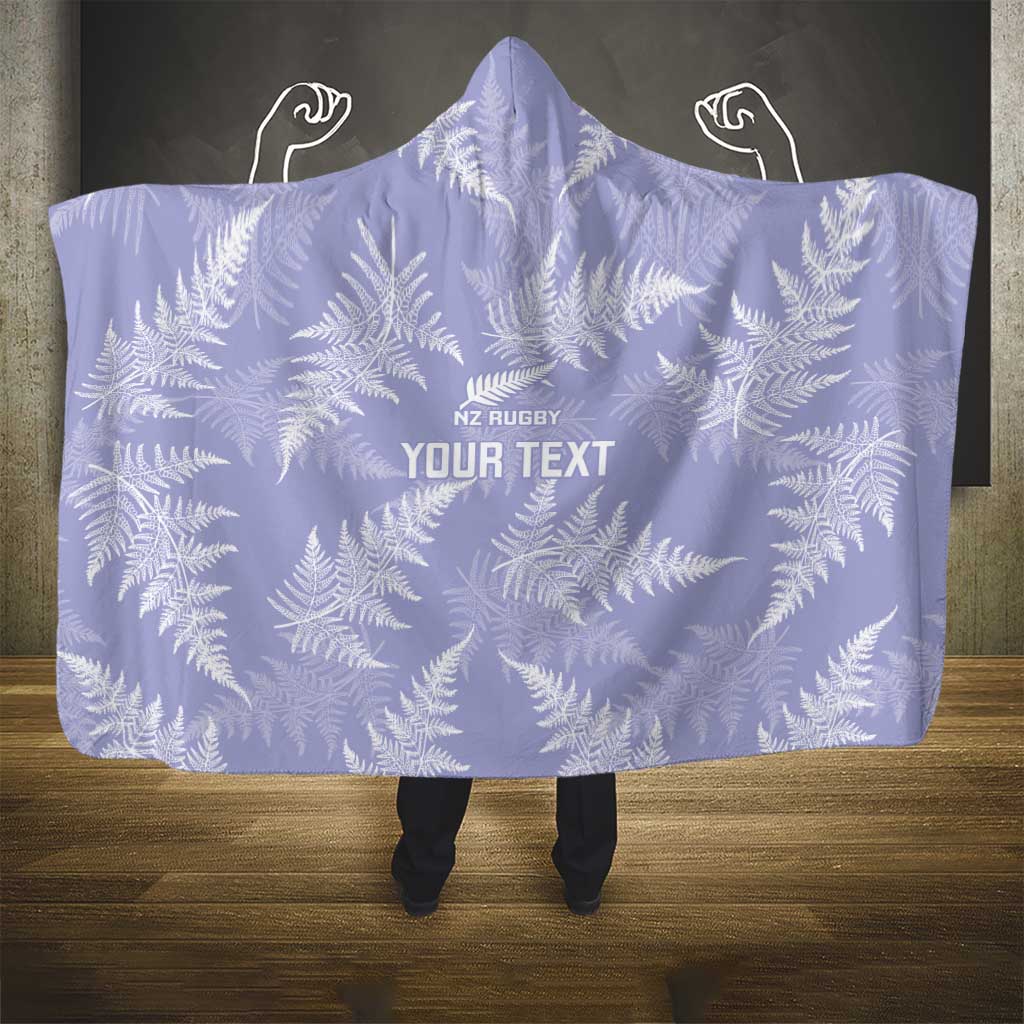 New Zealand Silver Fern Rugby Custom Hooded Blanket Go Aotearoa Champions Purple Version LT14 - Polynesian Pride