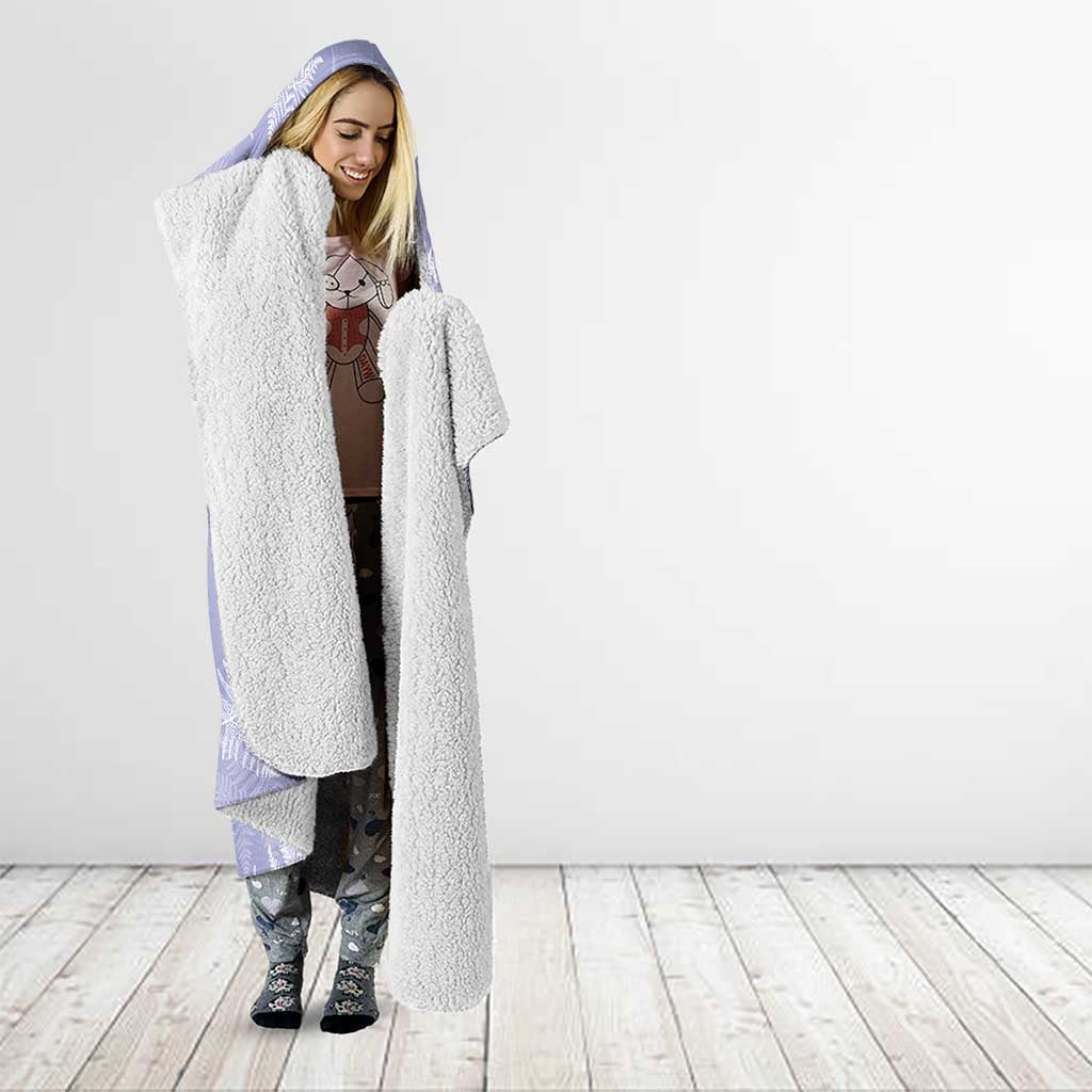 New Zealand Silver Fern Rugby Custom Hooded Blanket Go Aotearoa Champions Purple Version LT14 - Polynesian Pride