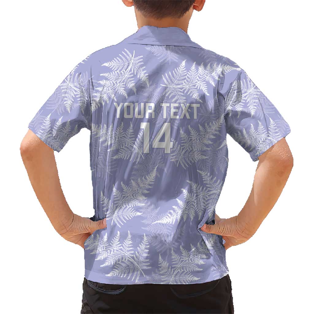 New Zealand Silver Fern Rugby Custom Kid Hawaiian Shirt Go Aotearoa Champions Purple Version LT14 - Polynesian Pride