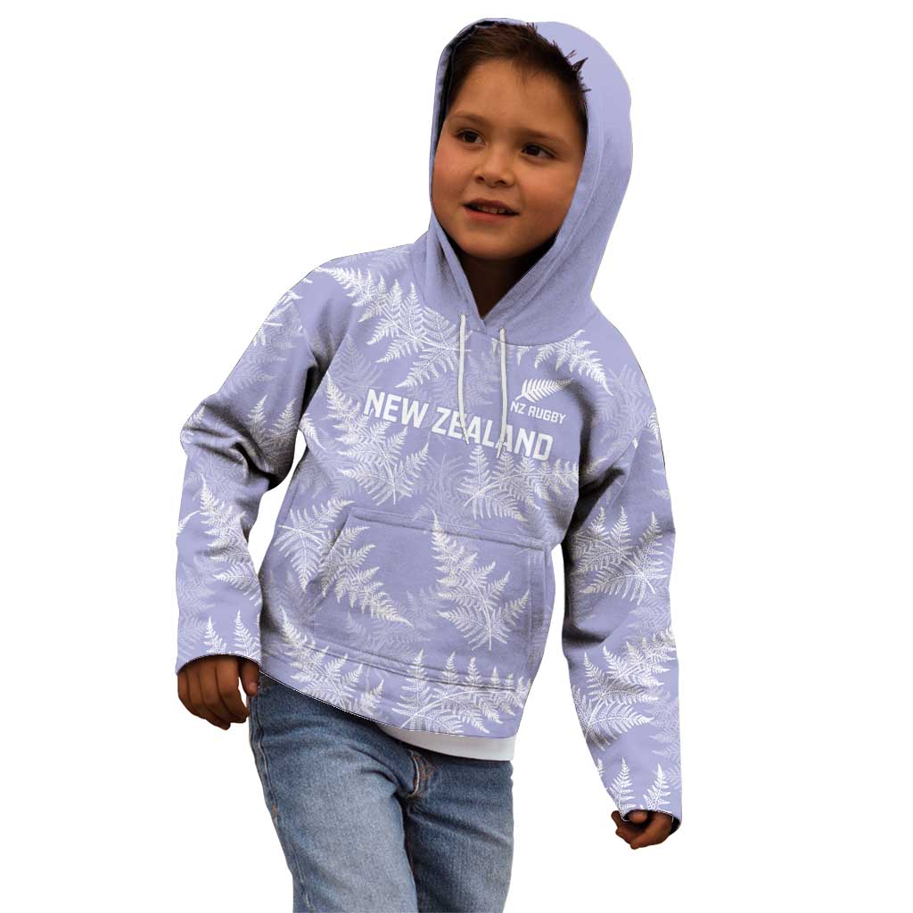 New Zealand Silver Fern Rugby Custom Kid Hoodie Go Aotearoa Champions Purple Version LT14 - Polynesian Pride