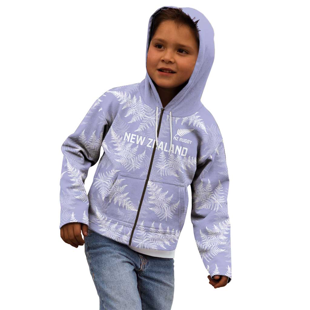 New Zealand Silver Fern Rugby Custom Kid Hoodie Go Aotearoa Champions Purple Version LT14 - Polynesian Pride