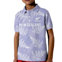 New Zealand Silver Fern Rugby Custom Kid Polo Shirt Go Aotearoa Champions Purple Version LT14 Kid Purple - Polynesian Pride