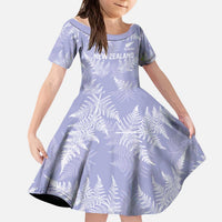 New Zealand Silver Fern Rugby Custom Kid Short Sleeve Dress Go Aotearoa Champions Purple Version LT14 KID Purple - Polynesian Pride