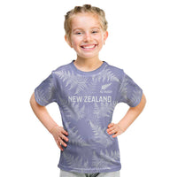 New Zealand Silver Fern Rugby Custom Kid T Shirt Go Aotearoa Champions Purple Version LT14 Purple - Polynesian Pride
