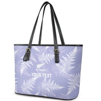 New Zealand Silver Fern Rugby Custom Leather Tote Bag Go Aotearoa Champions Purple Version LT14 - Polynesian Pride