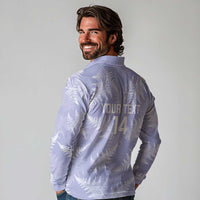 New Zealand Silver Fern Rugby Custom Long Sleeve Polo Shirt Go Aotearoa Champions Purple Version LT14 - Polynesian Pride