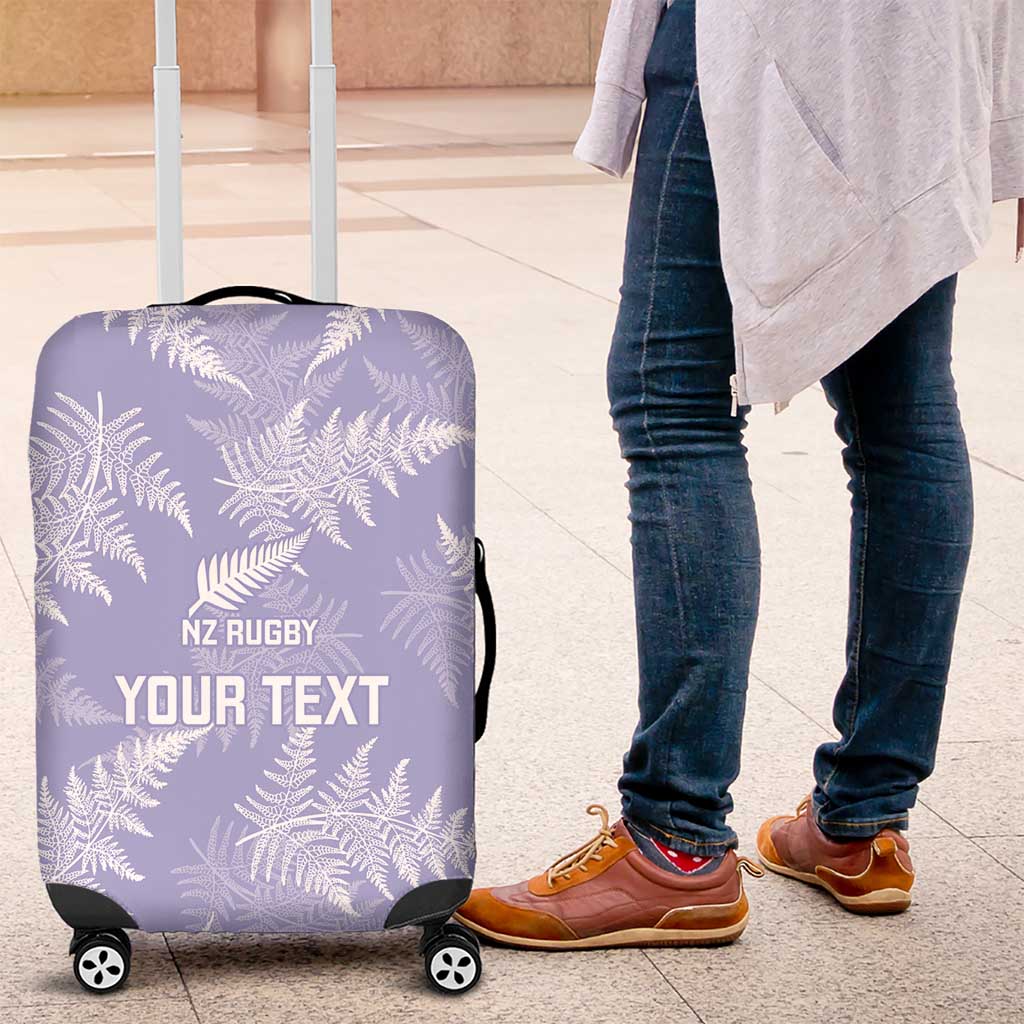 New Zealand Silver Fern Rugby Custom Luggage Cover Go Aotearoa Champions Purple Version - Polynesian Pride
