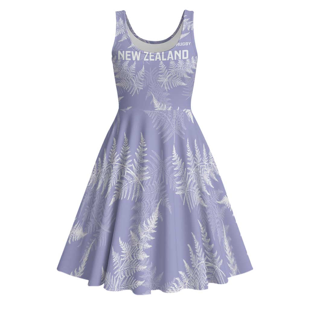 New Zealand Silver Fern Rugby Custom Midi Dress Go Aotearoa Champions Purple Version LT14 Purple - Polynesian Pride
