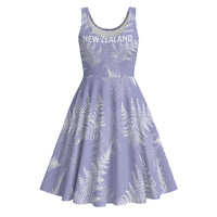 New Zealand Silver Fern Rugby Custom Midi Dress Go Aotearoa Champions Purple Version LT14 Purple - Polynesian Pride