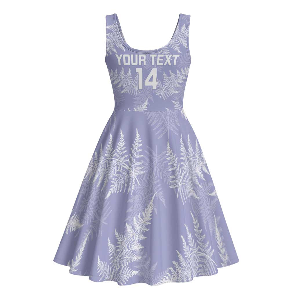 New Zealand Silver Fern Rugby Custom Midi Dress Go Aotearoa Champions Purple Version LT14 - Polynesian Pride