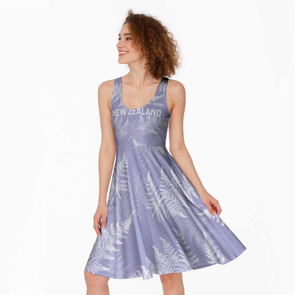 New Zealand Silver Fern Rugby Custom Midi Dress Go Aotearoa Champions Purple Version LT14 - Polynesian Pride