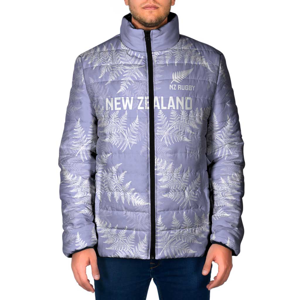 New Zealand Silver Fern Rugby Custom Padded Jacket Go Aotearoa Champions Purple Version - Polynesian Pride