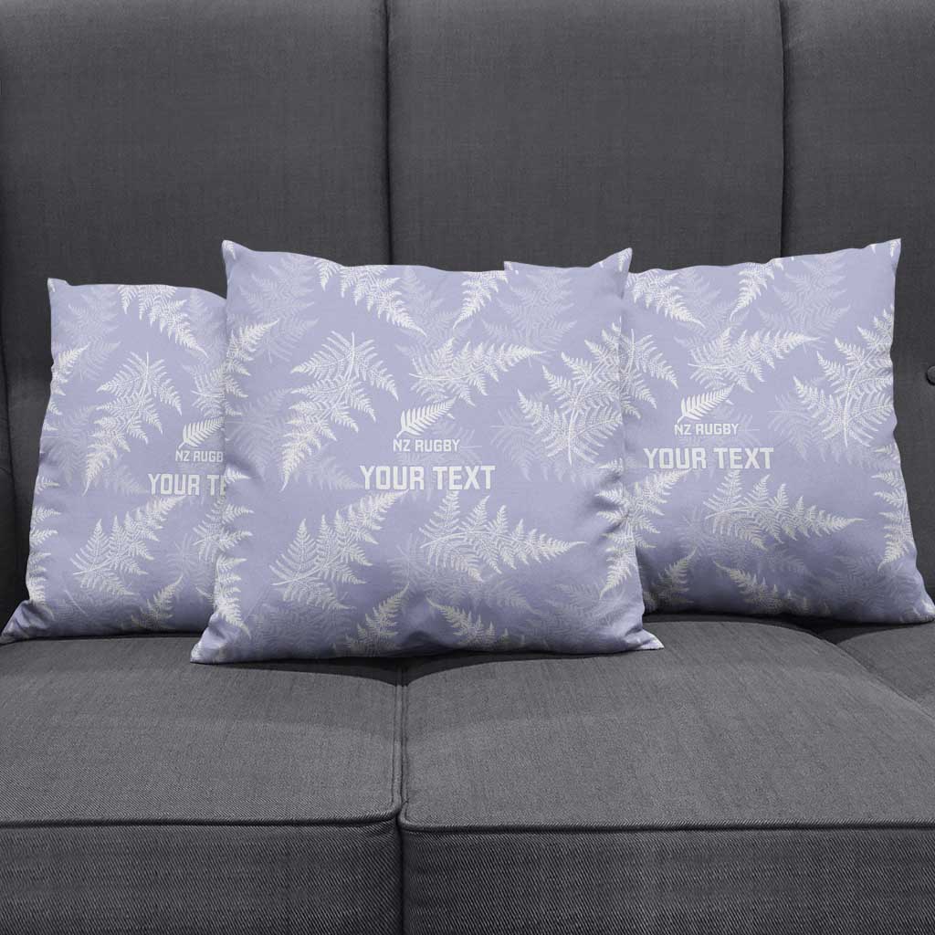 New Zealand Silver Fern Rugby Custom Pillow Cover Go Aotearoa Champions Purple Version - Polynesian Pride