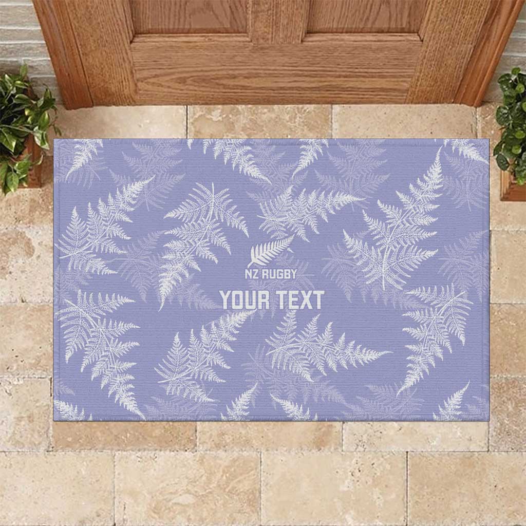 New Zealand Silver Fern Rugby Custom Rubber Doormat Go Aotearoa Champions Purple Version - Polynesian Pride