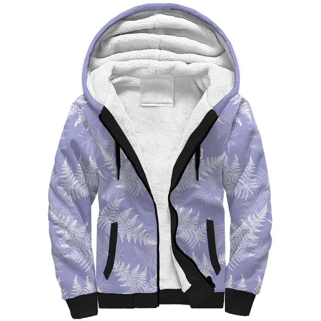 New Zealand Silver Fern Rugby Custom Sherpa Hoodie Go Aotearoa Champions Purple Version LT14 Unisex Purple - Polynesian Pride
