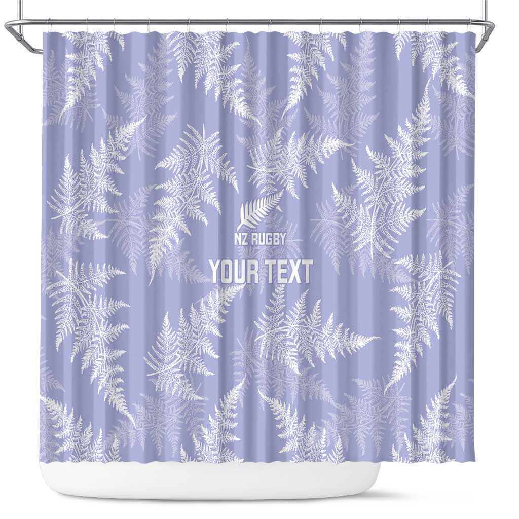 New Zealand Silver Fern Rugby Custom Shower Curtain Go Aotearoa Champions Purple Version LT14 Purple - Polynesian Pride
