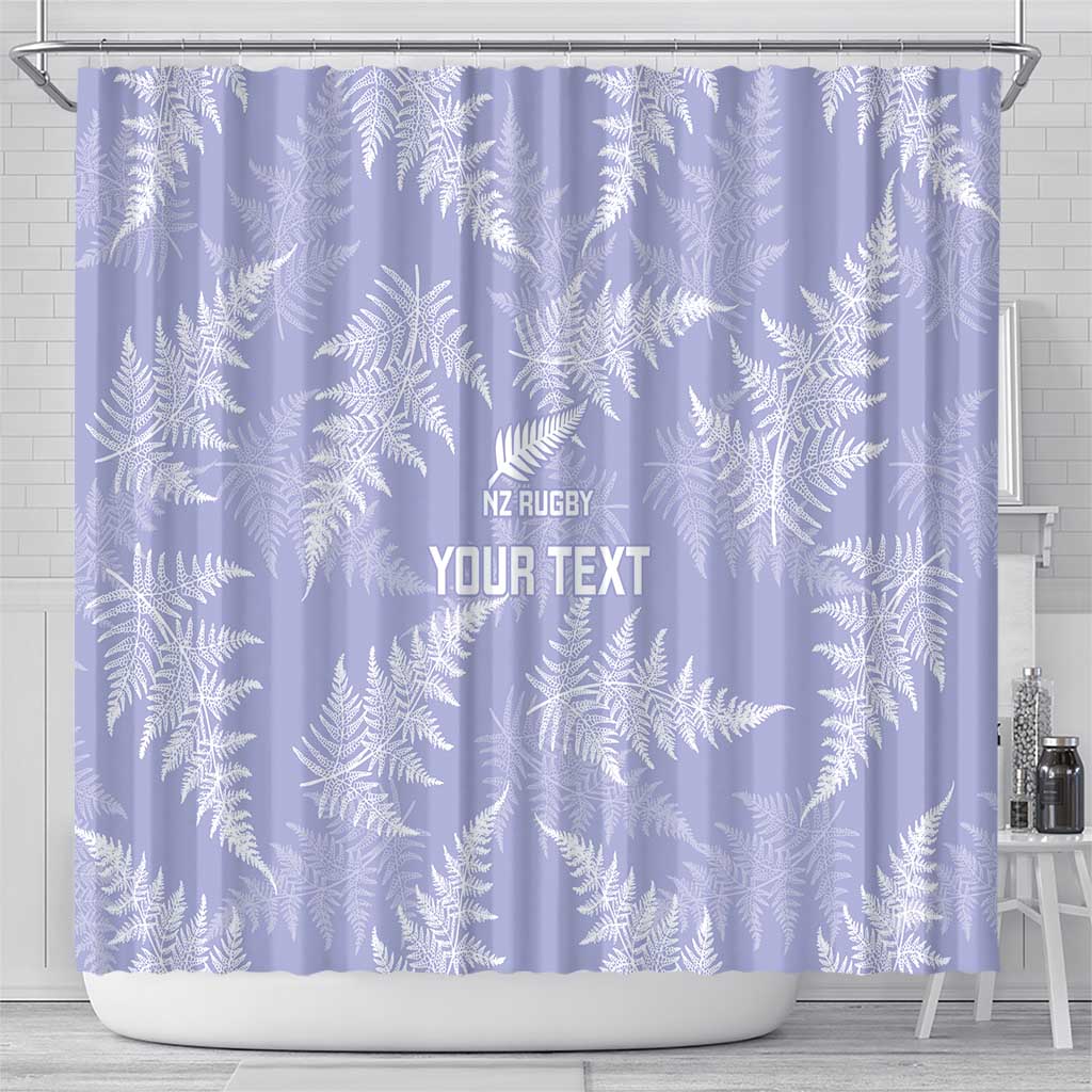 New Zealand Silver Fern Rugby Custom Shower Curtain Go Aotearoa Champions Purple Version LT14 - Polynesian Pride