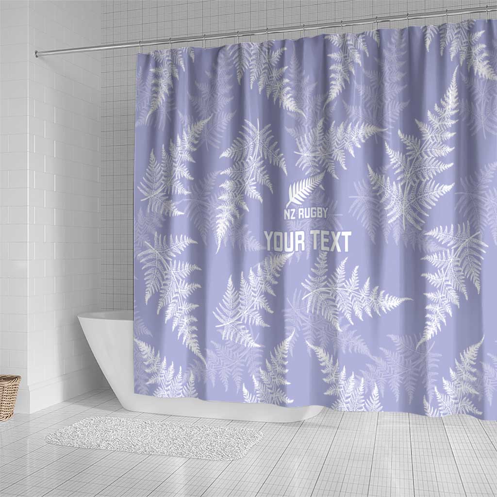 New Zealand Silver Fern Rugby Custom Shower Curtain Go Aotearoa Champions Purple Version LT14 - Polynesian Pride