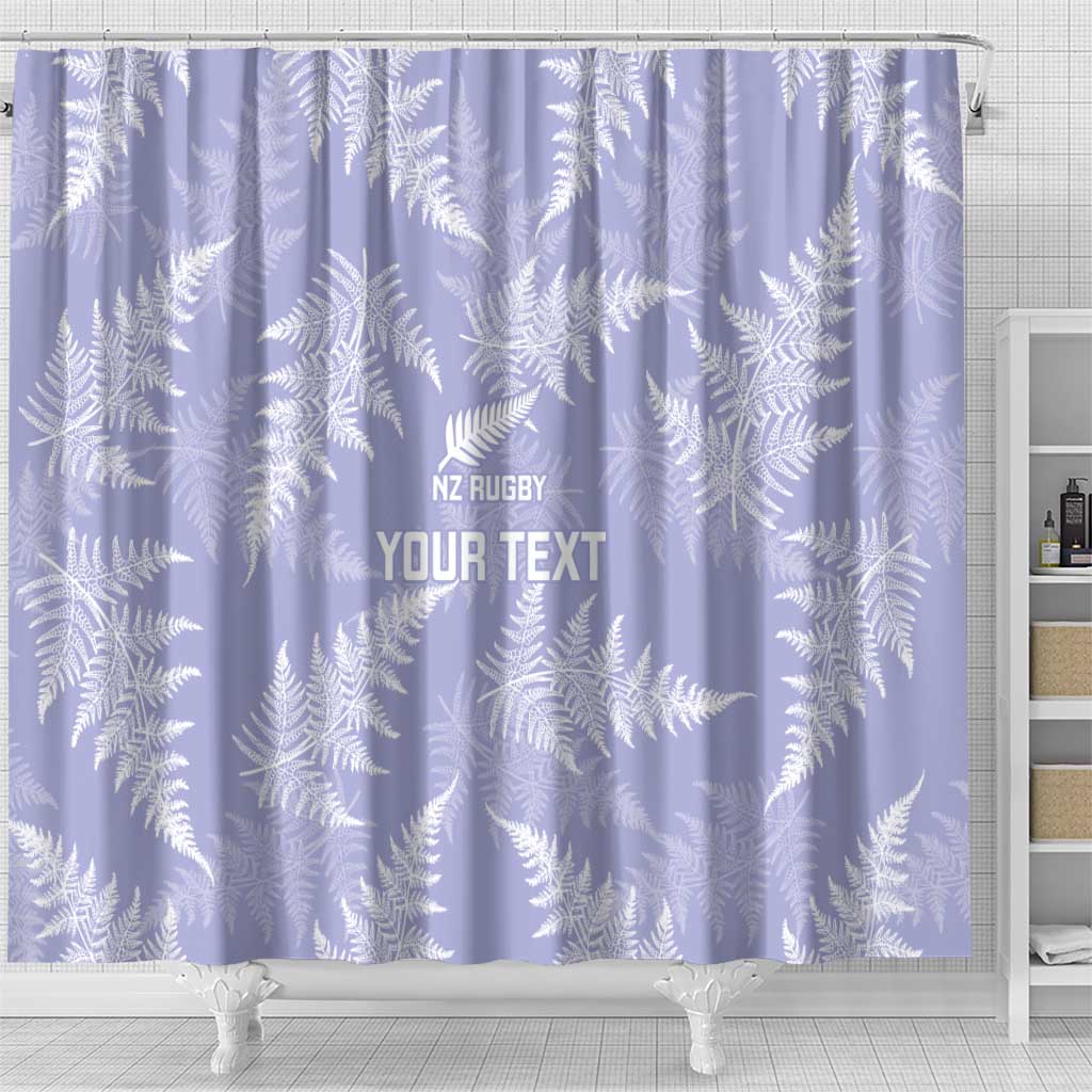 New Zealand Silver Fern Rugby Custom Shower Curtain Go Aotearoa Champions Purple Version LT14 - Polynesian Pride