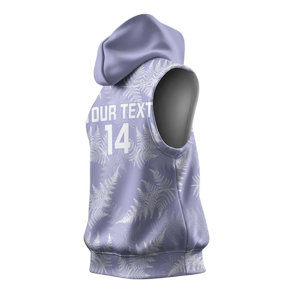 New Zealand Silver Fern Rugby Custom Sleeveless Hoodie Go Aotearoa Champions Purple Version LT14 - Polynesian Pride