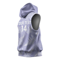 New Zealand Silver Fern Rugby Custom Sleeveless Hoodie Go Aotearoa Champions Purple Version LT14 - Polynesian Pride