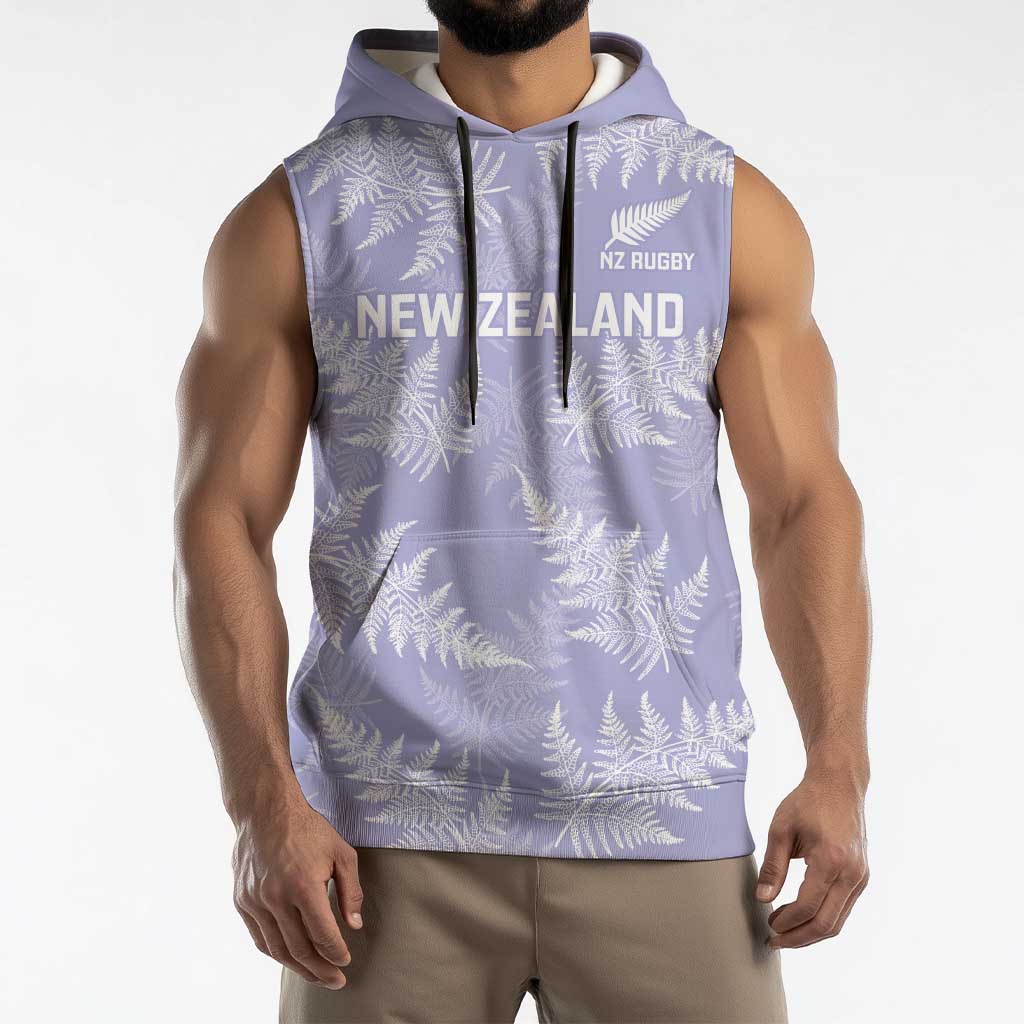 New Zealand Silver Fern Rugby Custom Sleeveless Hoodie Go Aotearoa Champions Purple Version LT14 - Polynesian Pride