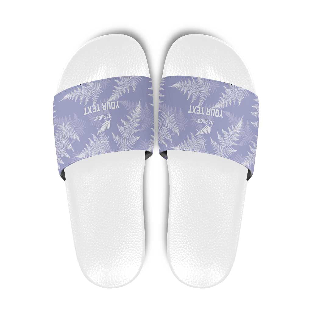 New Zealand Silver Fern Rugby Custom Slide Sandals Go Aotearoa Champions Purple Version LT14 Purple - Polynesian Pride