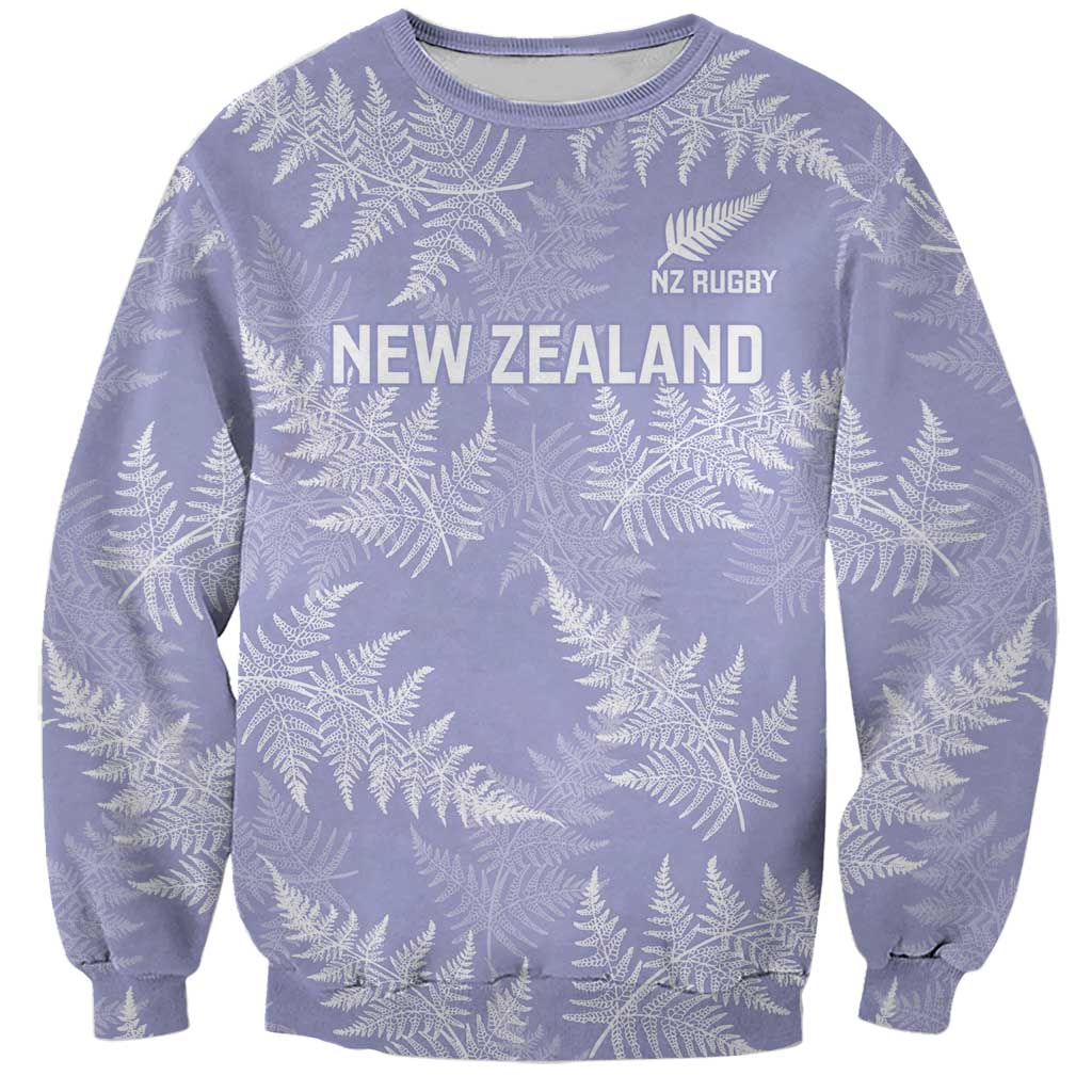 New Zealand Silver Fern Rugby Custom Sweatshirt Go Aotearoa Champions Purple Version - Polynesian Pride