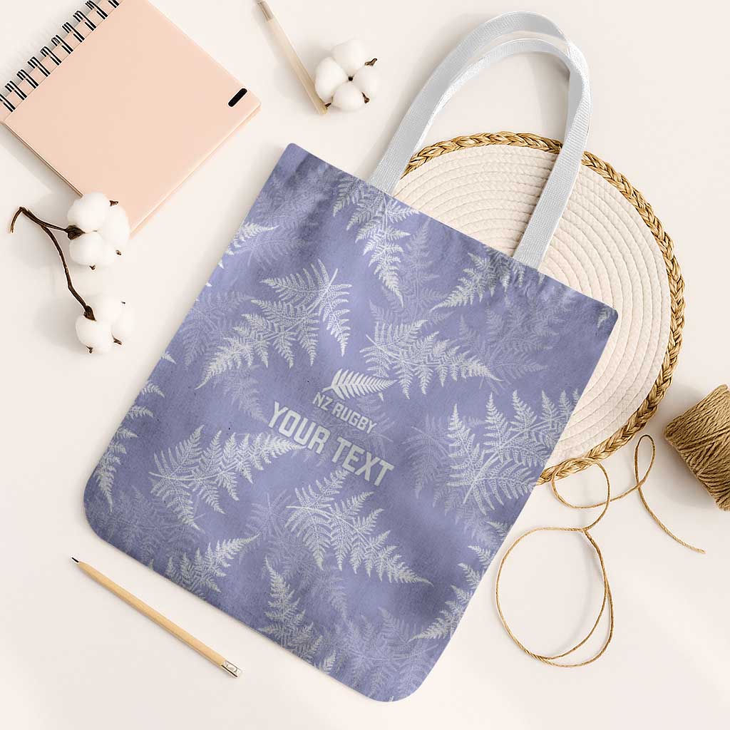 New Zealand Silver Fern Rugby Custom Tote Bag Go Aotearoa Champions Purple Version LT14 White Strap One Size Purple - Polynesian Pride