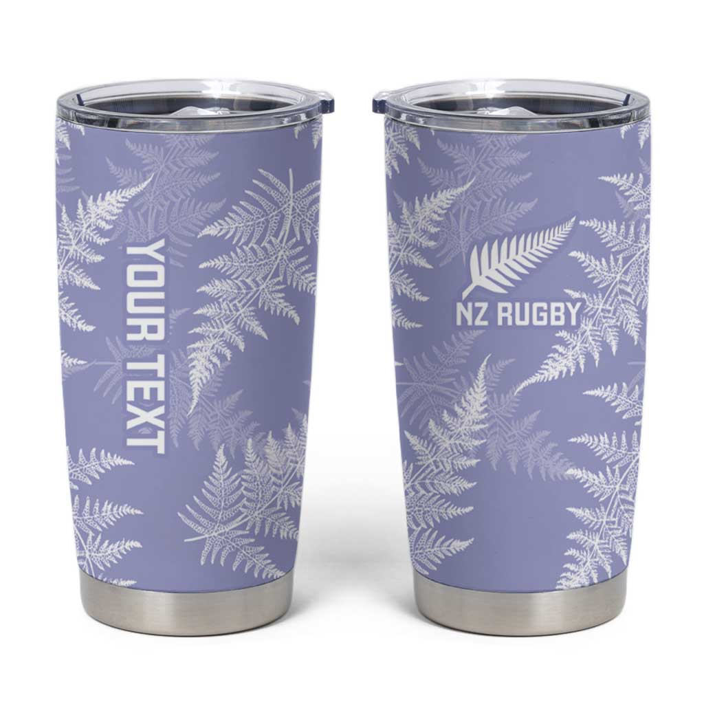 New Zealand Silver Fern Rugby Custom Tumbler Cup Go Aotearoa Champions Purple Version LT14 Purple - Polynesian Pride