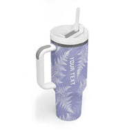 New Zealand Silver Fern Rugby Custom Tumbler With Handle Go Aotearoa Champions Purple Version LT14 - Polynesian Pride