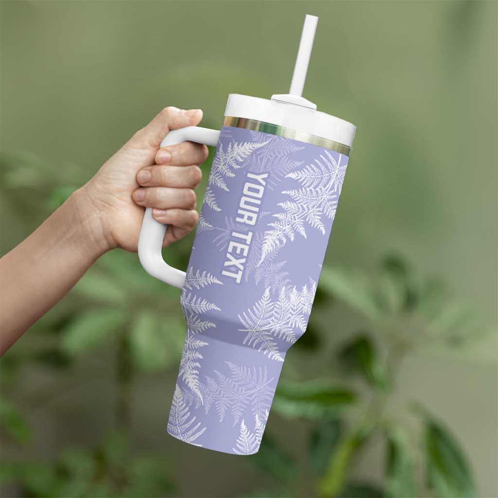 New Zealand Silver Fern Rugby Custom Tumbler With Handle Go Aotearoa Champions Purple Version LT14 - Polynesian Pride
