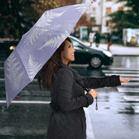 New Zealand Silver Fern Rugby Custom Umbrella Go Aotearoa Champions Purple Version - Polynesian Pride