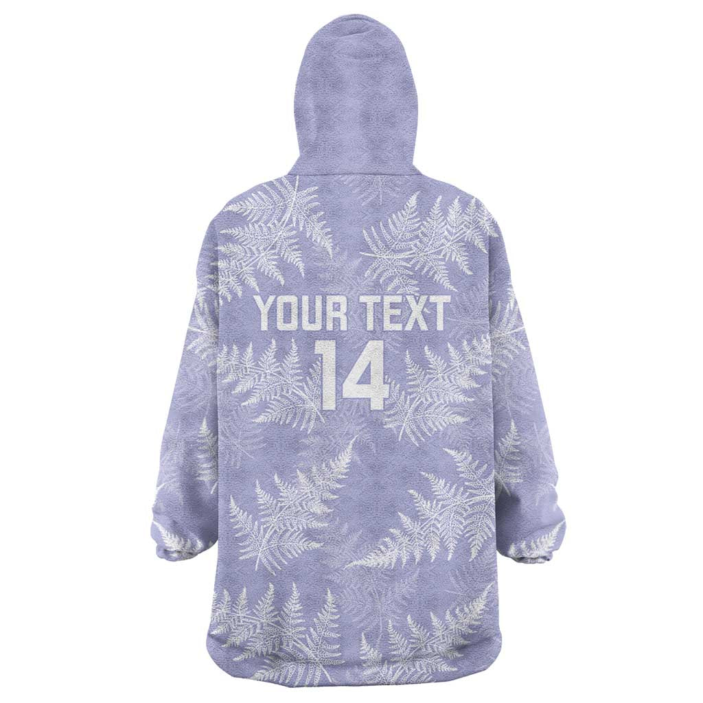 New Zealand Silver Fern Rugby Custom Wearable Blanket Hoodie Go Aotearoa Champions Purple Version LT14 - Polynesian Pride