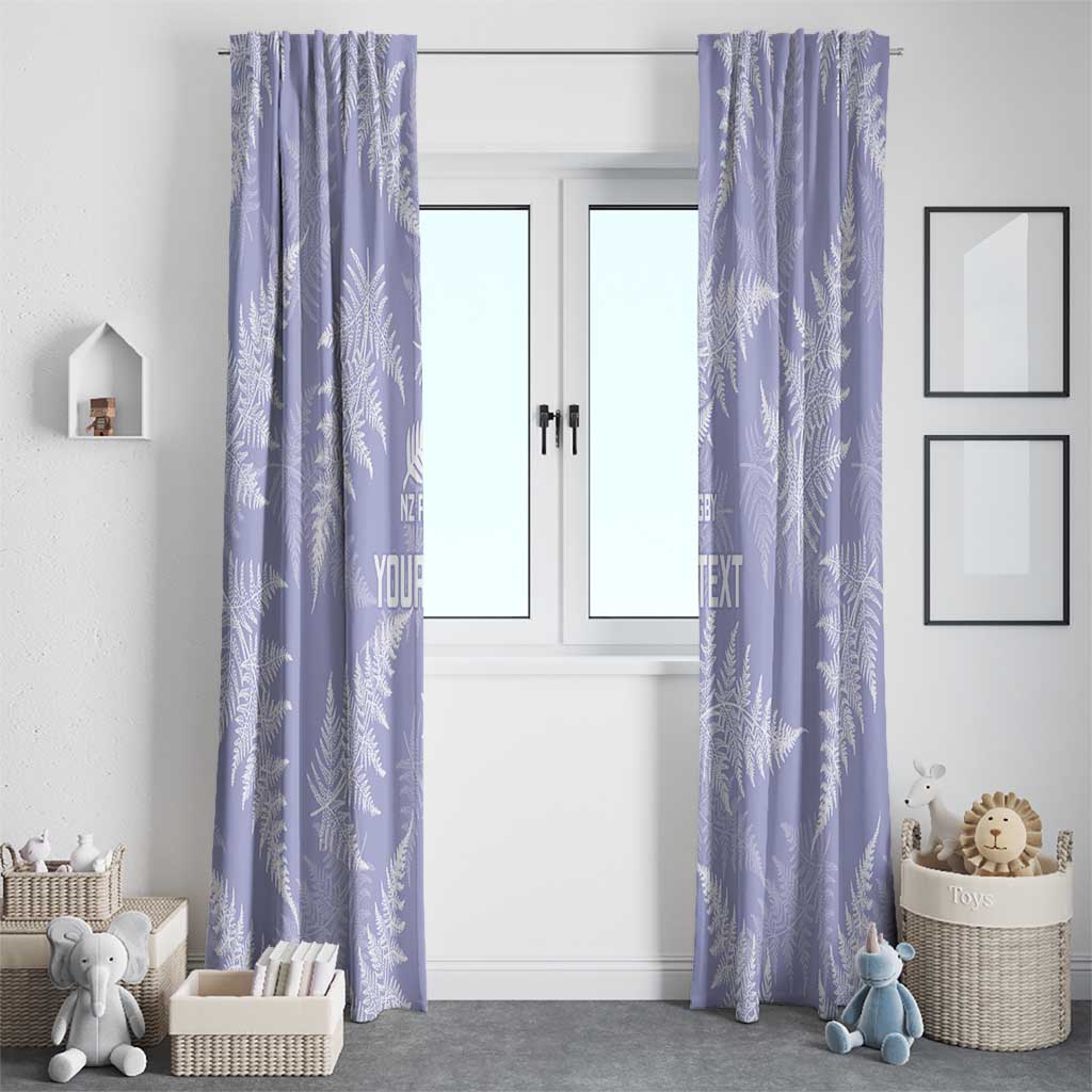 New Zealand Silver Fern Rugby Custom Window Curtain Go Aotearoa Champions Purple Version - Polynesian Pride