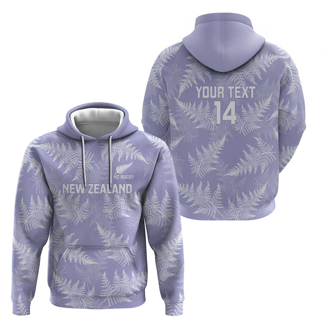 New Zealand Silver Fern Rugby Custom Zip Hoodie Go Aotearoa Champions Purple Version - Polynesian Pride