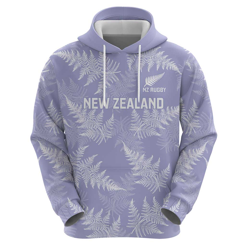 New Zealand Silver Fern Rugby Custom Zip Hoodie Go Aotearoa Champions Purple Version - Polynesian Pride