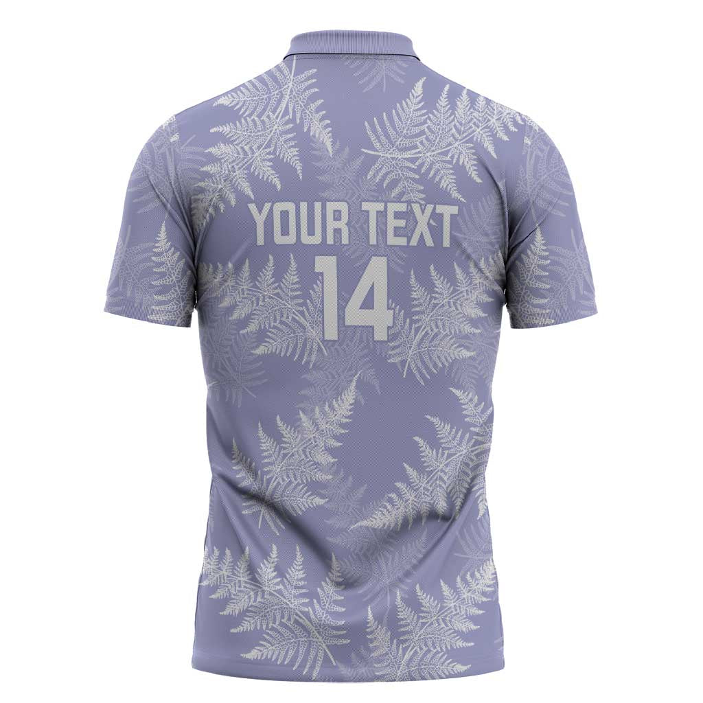 New Zealand Silver Fern Rugby Custom Zipper Polo Shirt Go Aotearoa Champions Purple Version LT14 - Polynesian Pride