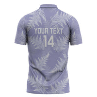 New Zealand Silver Fern Rugby Custom Zipper Polo Shirt Go Aotearoa Champions Purple Version LT14 - Polynesian Pride
