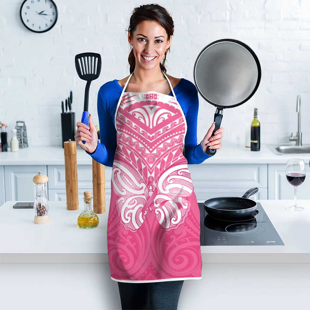 New Zealand Breast Cancer Awareness Apron Maori Butterfly Pink Ribbon LT14 - Polynesian Pride