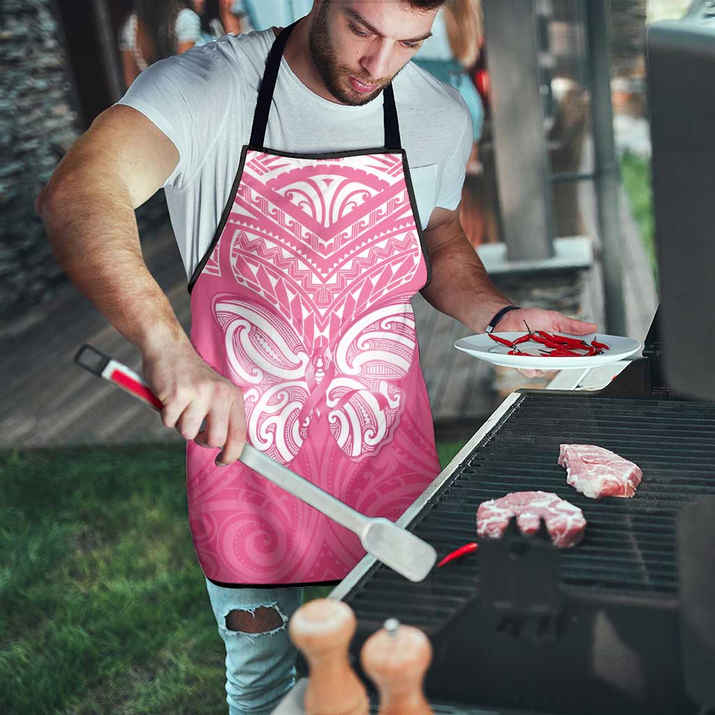 New Zealand Breast Cancer Awareness Apron Maori Butterfly Pink Ribbon LT14 - Polynesian Pride