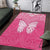 New Zealand Breast Cancer Awareness Area Rug Maori Butterfly Pink Ribbon - Polynesian Pride