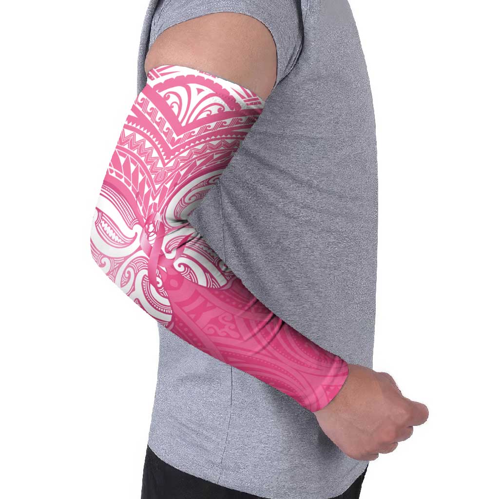 New Zealand Breast Cancer Awareness Arm Sleeves Maori Butterfly Pink Ribbon LT14 - Polynesian Pride